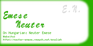 emese neuter business card